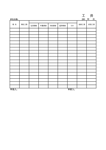 银行存款日记账模板