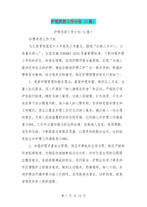 护理质控工作计划(2篇)