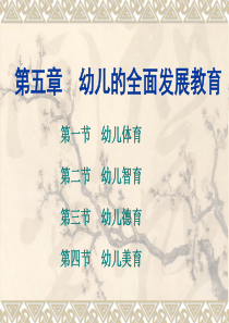 第五章__幼儿的全面发展教育