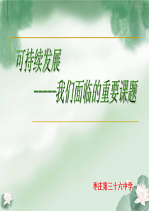 第八课1《走可持续发展之路》