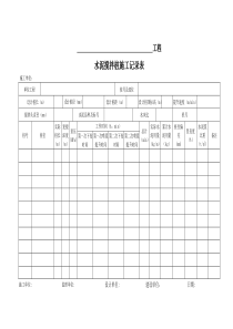 水泥搅拌桩记录表