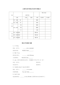 新人教版五年级英语下册第五单元人称代词专项训练