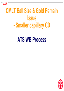 ASM焊线机参数指导