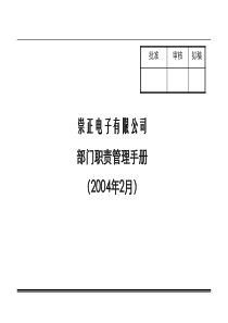部门职责管理手册