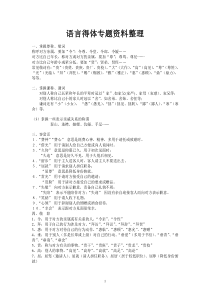 语言得体专题资料整理精华版