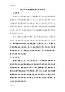 2016年版组织绩效方案设计