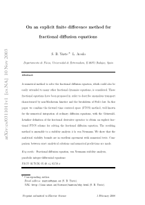 On an explicit finite difference method for fracti