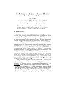 On automatic selection of temporal scales in time-