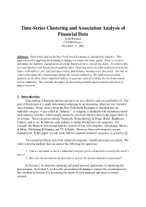 Time-Series Clustering and Association Analysis of