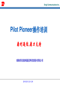 Pioneer操作培训PPT(20081119)(1)