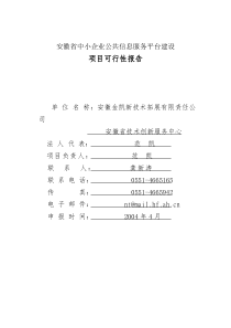 中小企业服务平台--建设方案项目--可行性报告