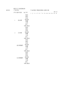模具生产进度跟踪表