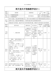 雨天手指操教案