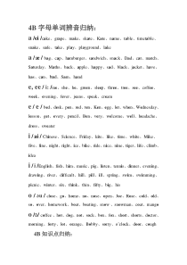 最新苏教版译林小学英语四年级下册4B辨音题音标汇总