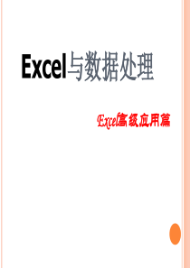 Excel与数据处理Excel高级应用篇