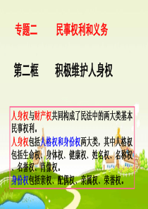新人教版政治选修5《积极维护人身权》