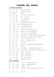 产品的制造、检验、验收标准