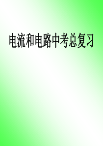 电流和电路中考总复习