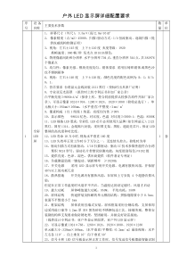 户外LED显示屏详细配置要求