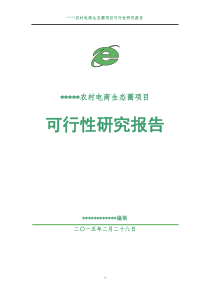 农村电商项目可行性研究报告