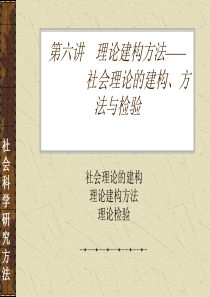 第六讲-理论建构方法——社会理论建构、方法与检验.