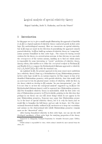 Logical analysis of special relativity theory