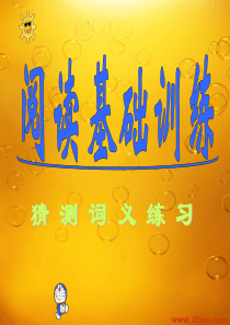广东省高考英语总复习--阅读理解解题技巧--猜测词义