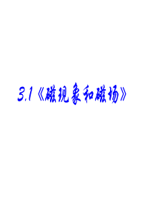 3.1磁现象和磁场1