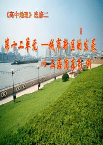 高中地理课件城市新区的发展2356