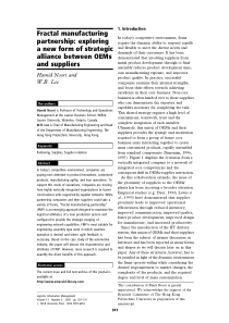 不规则的制造伙伴关系剖析OEM厂商和供应商的新联盟形式(1)