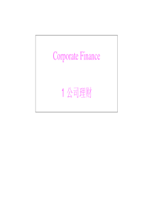 (MBA课程)公司理财1财务管理概述