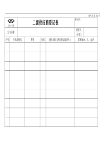 二级供应商登记表-采供部1
