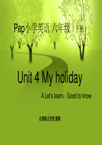 pep小学英语_六年级下册_unit4_My_holiday_A_lets_learn 可用
