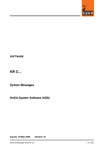 库卡机器人kuka---故障信息与故障处理