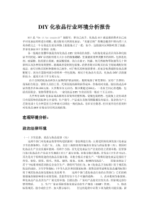 DIY化妆品行业环境分析报告