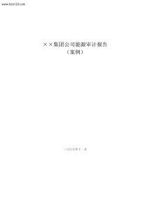 ××公司能源审计报告案例