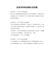 放射科网络应急预案