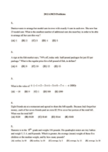 2013-2017年美国数学竞赛题(AMC8)