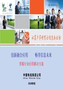 中国电信集团 黑莓手机行业应用解决方案
