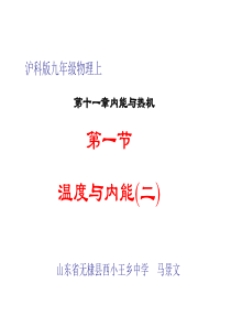 沪科版九年级物理第十二章内能与热机第一节温度和内能课件2