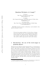 Quantum Mechanics, is it magic