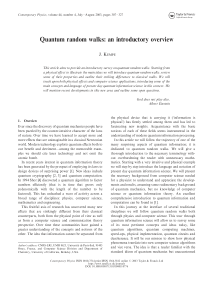 Quantum random walks - an introductory overview