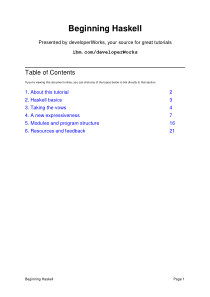 Beginning Haskell