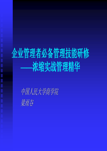 MBA核心经典课程企业管理者必备管理技能研修-梁雨谷-2