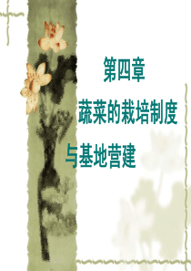04蔬菜栽培学(上)蔬菜的栽培制度