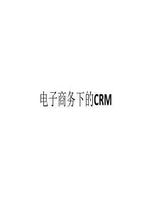 电子商务下的CRM ppt