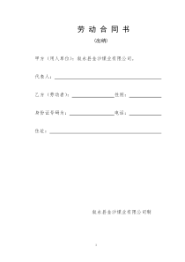 劳-动-合-同-书(出纳)