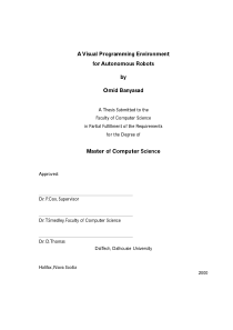 A VISUAL PROGRAMMING ENVIRONMENT FOR AUTONOMOUS RO