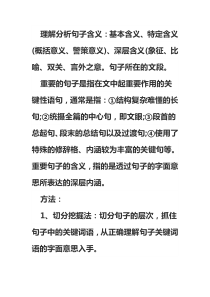理解分析句子含义