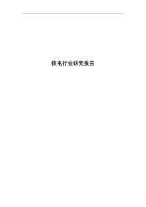 核电行业研究报告